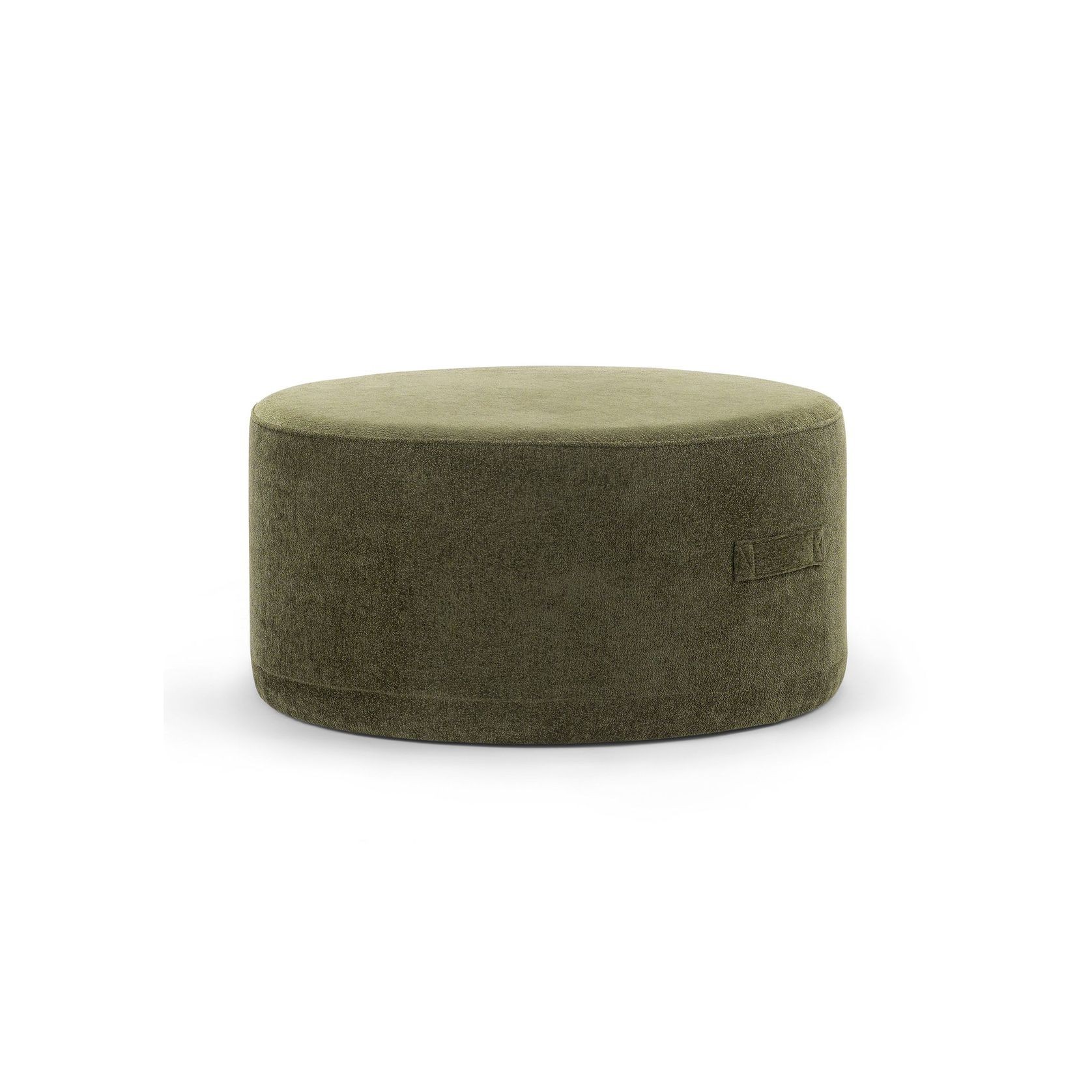 Halle Medium Round Ottoman Pouf | Wattle Green gallery detail image
