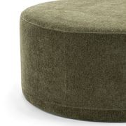 Halle Medium Round Ottoman Pouf | Wattle Green gallery detail image