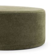 Halle Medium Round Ottoman Pouf | Wattle Green gallery detail image