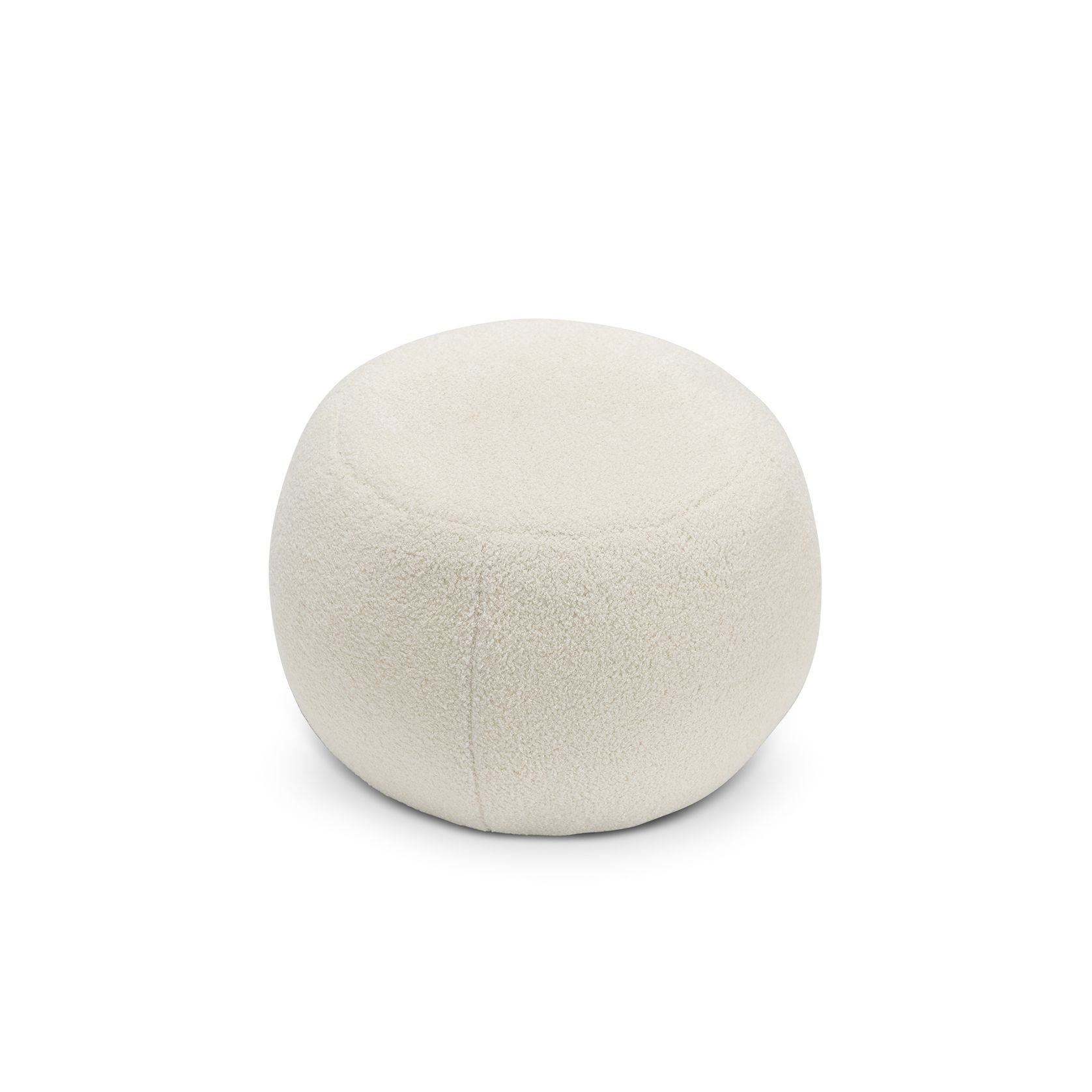 Venus Round Ottoman | Cream Bouclé gallery detail image
