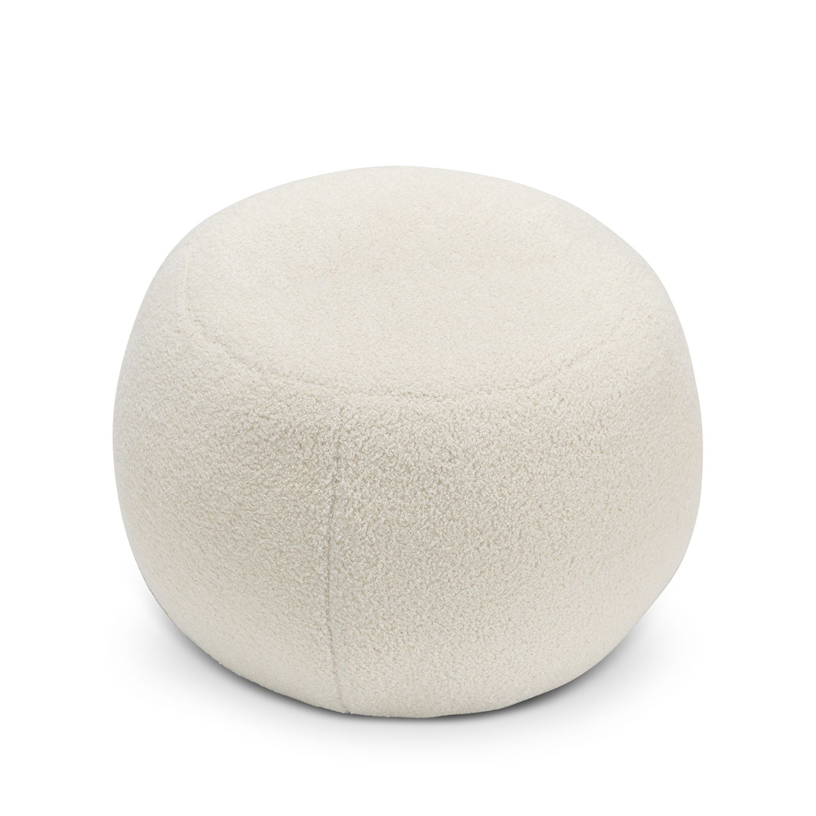 Venus Round Ottoman | Cream Bouclé gallery detail image