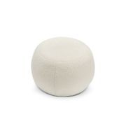 Venus Round Ottoman | Cream Bouclé gallery detail image