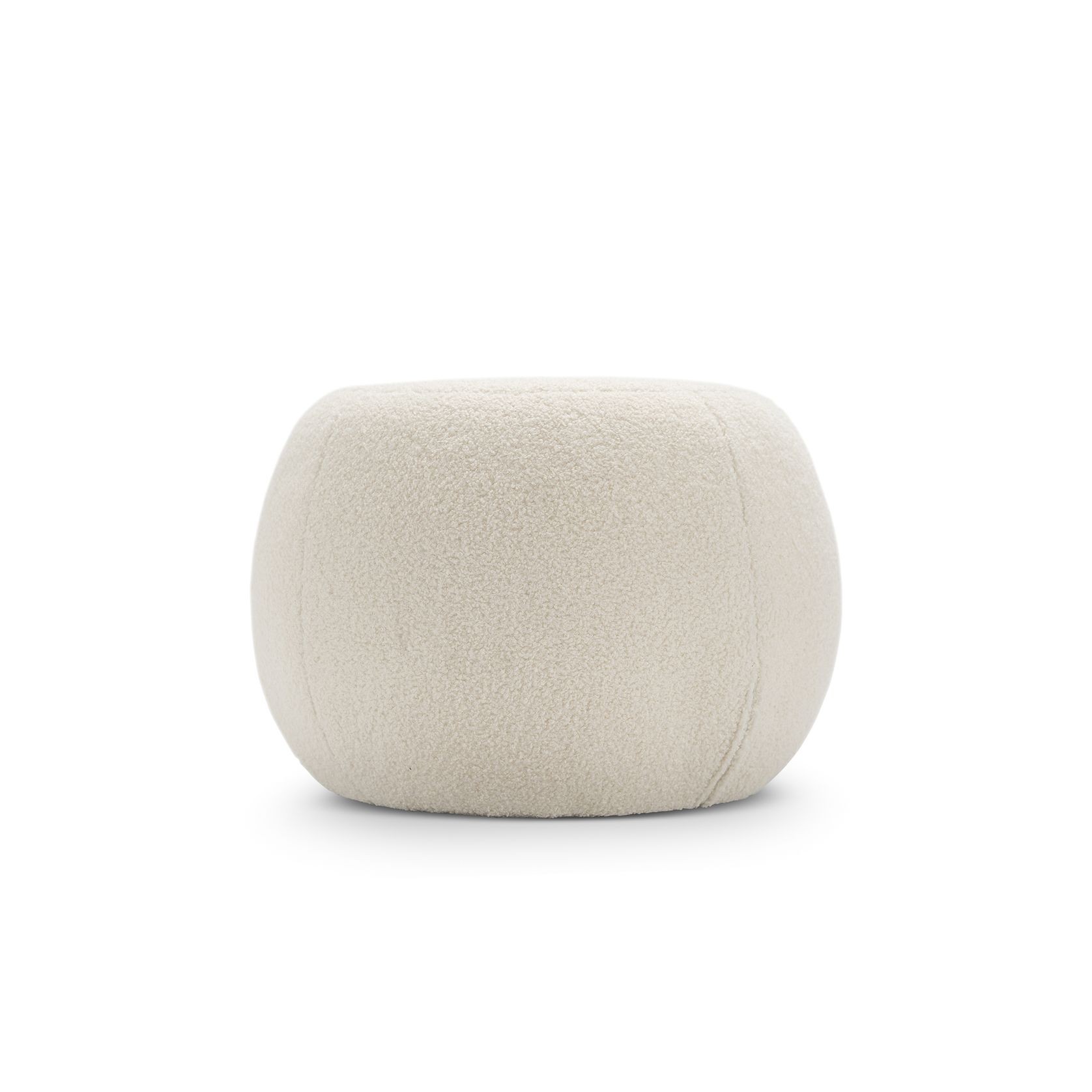 Venus Round Ottoman | Cream Bouclé gallery detail image