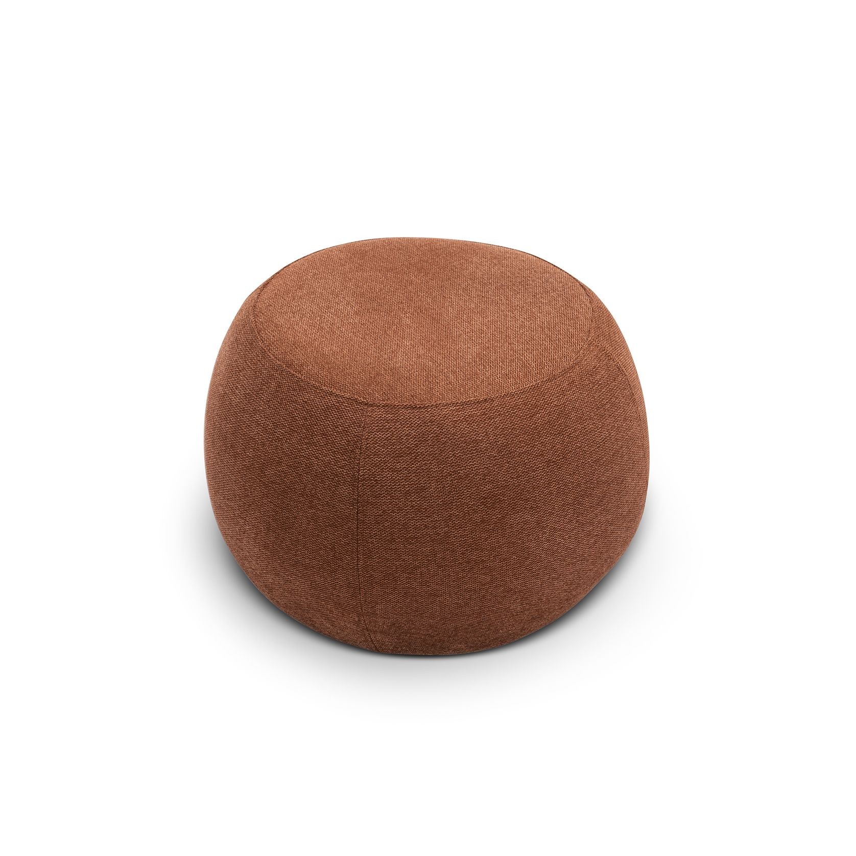 Venus Round Ottoman | Rust Orange gallery detail image