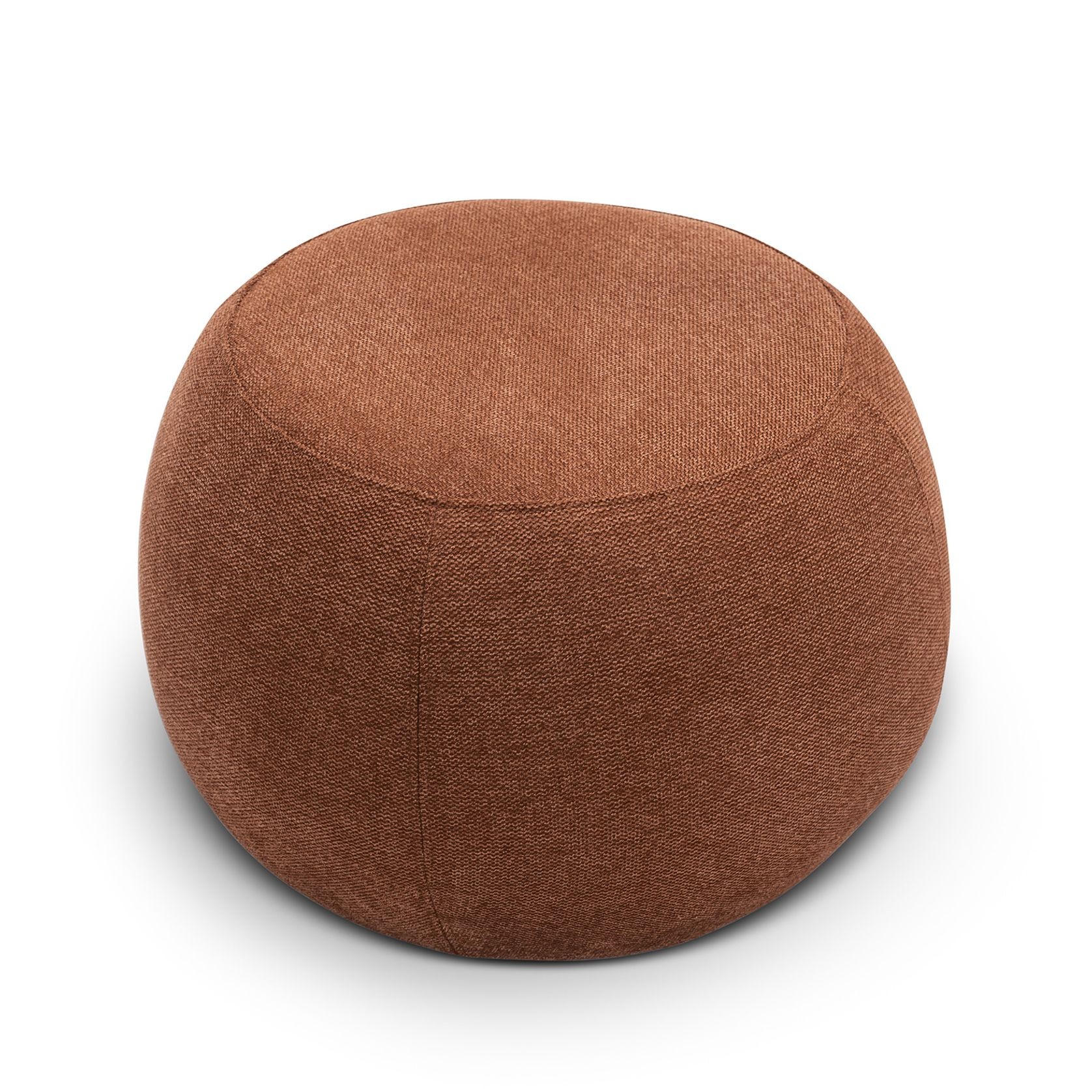 Venus Round Ottoman | Rust Orange gallery detail image