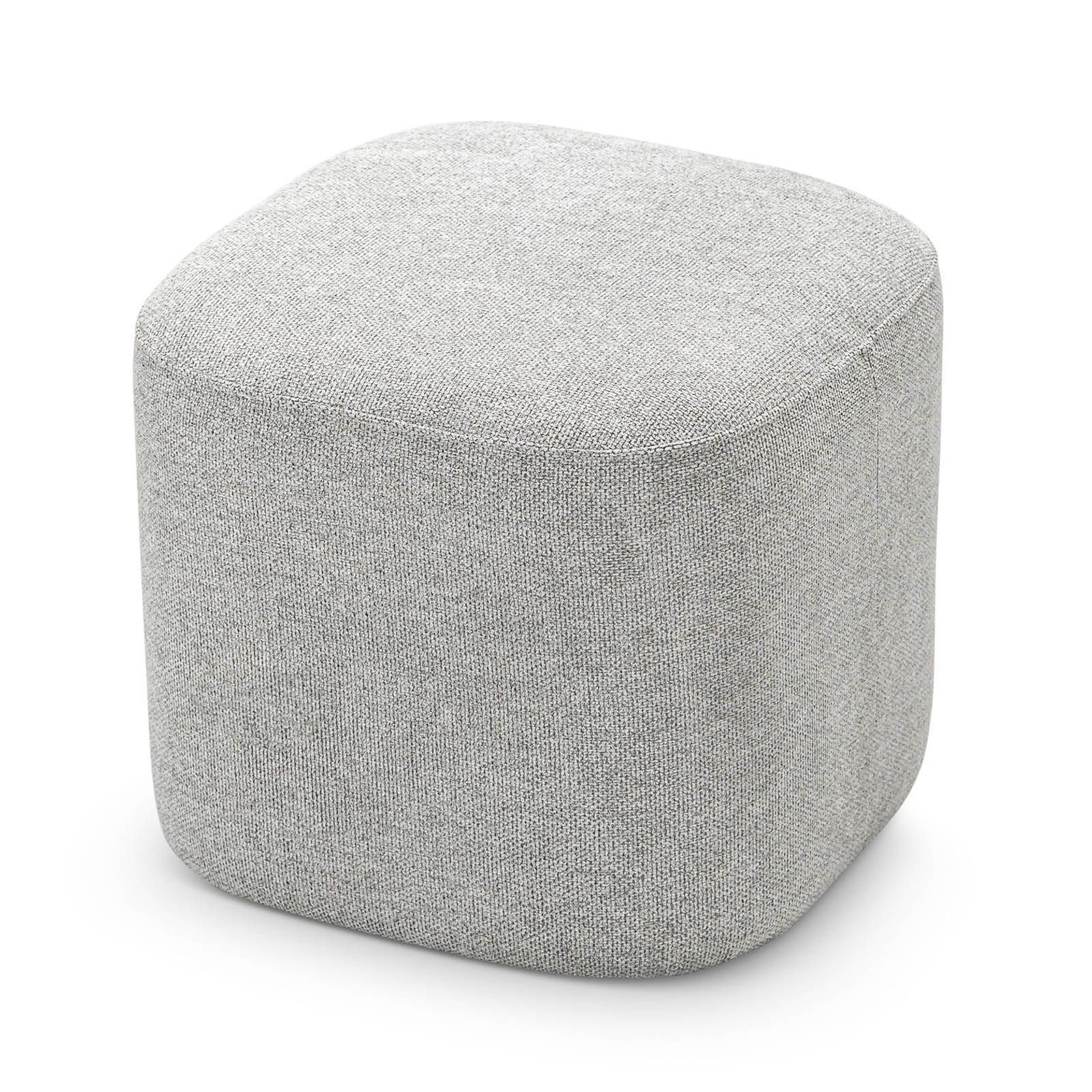 Podd Square Ottoman Stool | Hail Grey gallery detail image