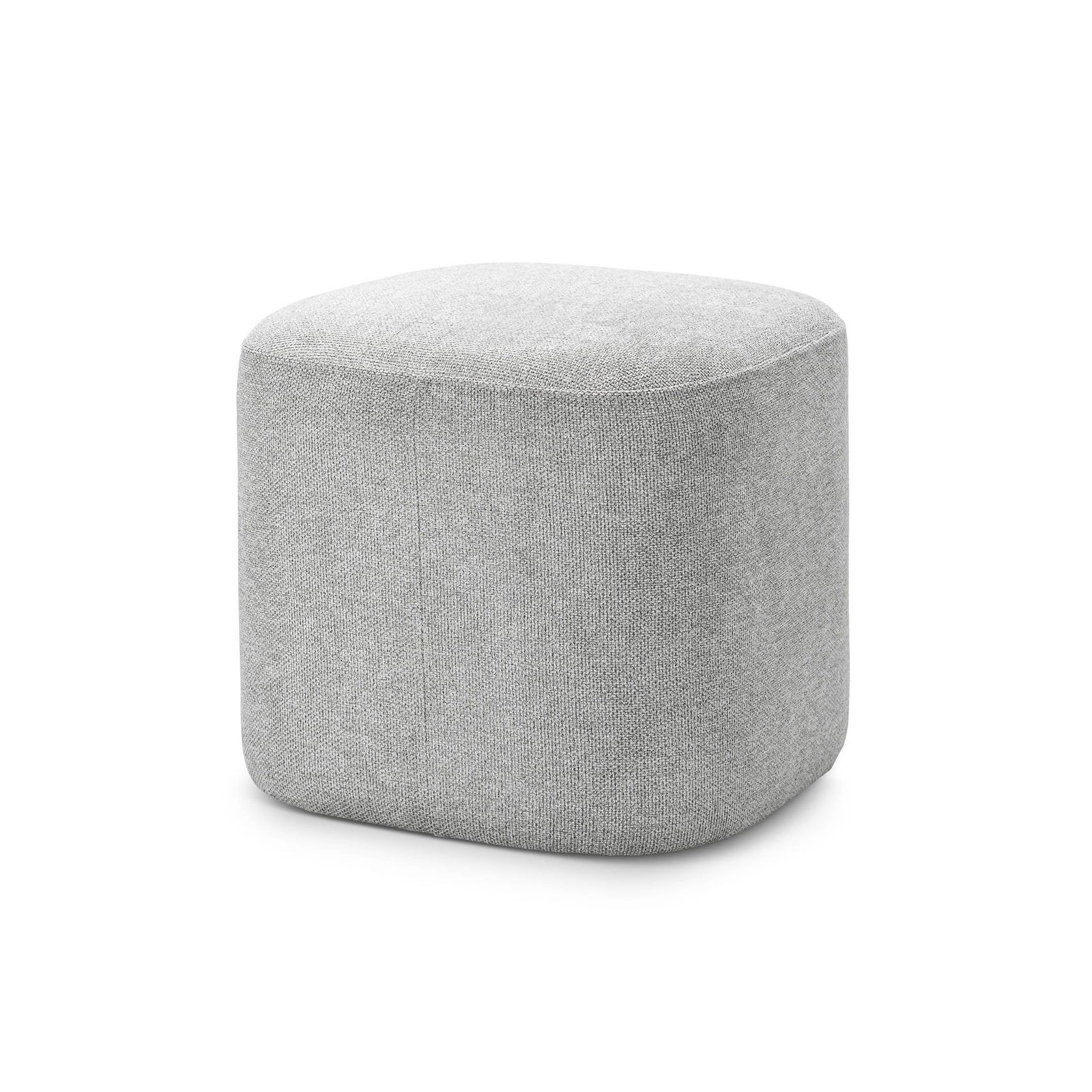 Podd Square Ottoman Stool | Hail Grey gallery detail image