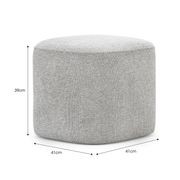 Podd Square Ottoman Stool | Hail Grey gallery detail image