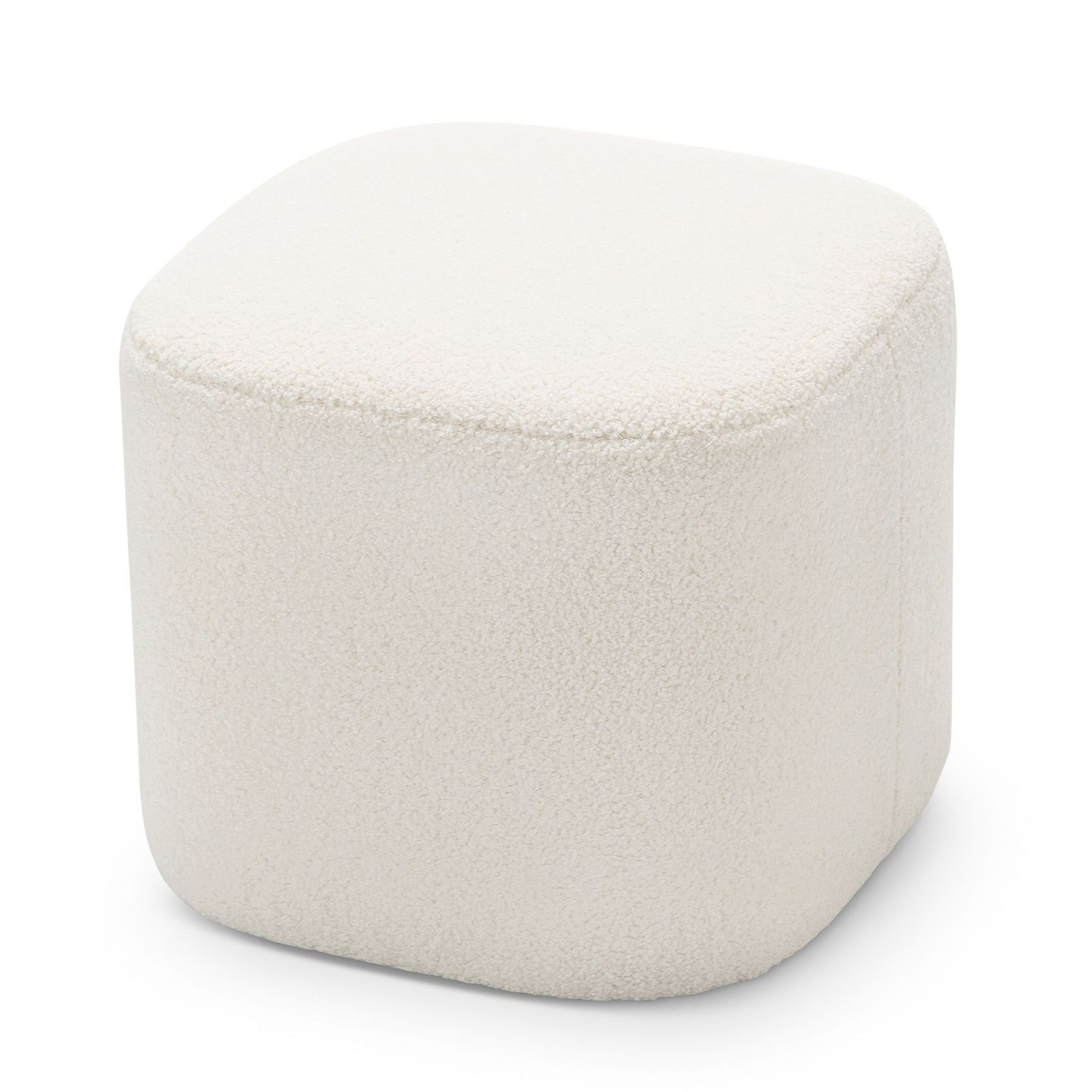 Podd Square Ottoman Stool | Cream Bouclé gallery detail image