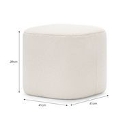 Podd Square Ottoman Stool | Cream Bouclé gallery detail image
