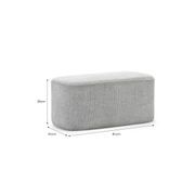Podd Rectangle Ottoman Bench Stool | Hail Grey gallery detail image