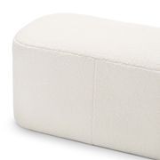 Podd Rectangle Ottoman Bench Stool | Cream Bouclé gallery detail image