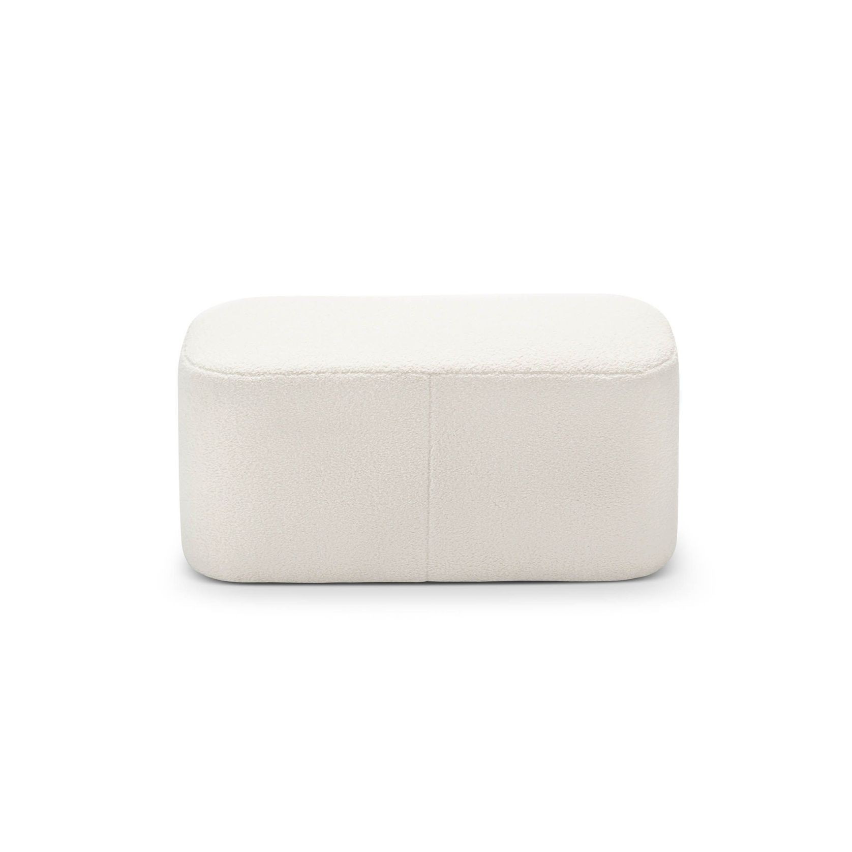 Podd Rectangle Ottoman Bench Stool | Cream Bouclé gallery detail image