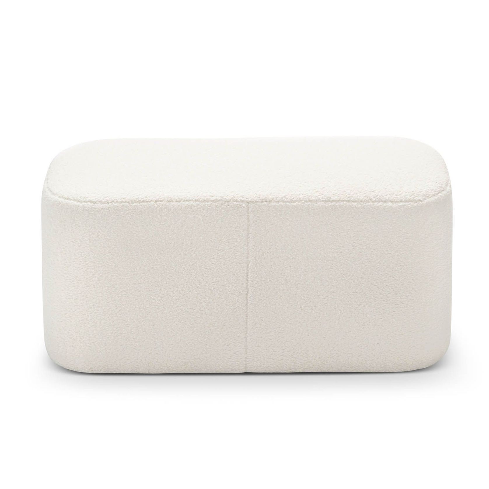 Podd Rectangle Ottoman Bench Stool | Cream Bouclé gallery detail image