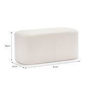 Podd Rectangle Ottoman Bench Stool | Cream Bouclé gallery detail image