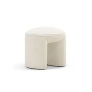 Remi Round Ottoman Stool | Teddy Cream gallery detail image