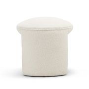 Remi Round Ottoman Stool | Teddy Cream gallery detail image