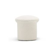 Remi Round Ottoman Stool | Teddy Cream gallery detail image