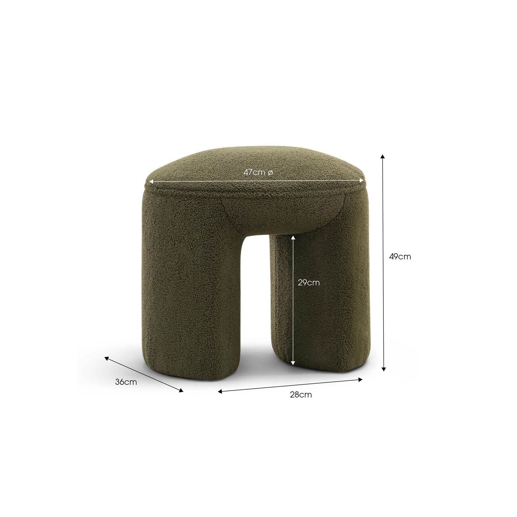 Remi Round Ottoman Stool | Teddy Moss gallery detail image