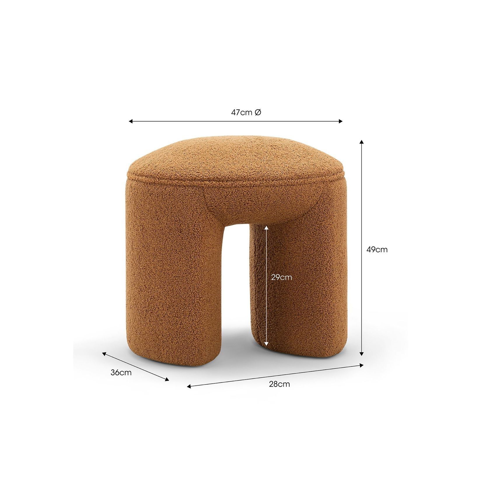 Remi Round Ottoman Stool | Teddy Rust gallery detail image