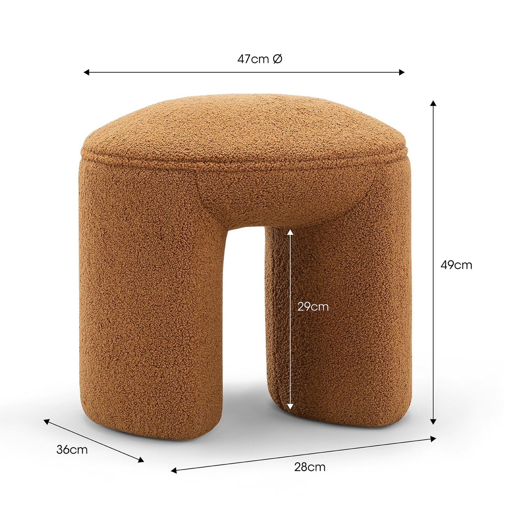 Remi Round Ottoman Stool | Teddy Rust gallery detail image