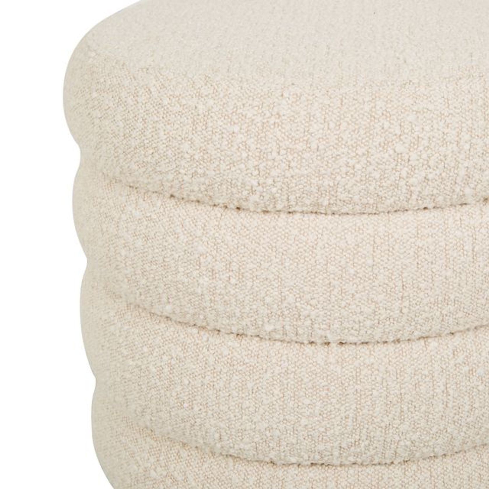 Kennedy Ribbed Small Round Ottoman gallery detail image