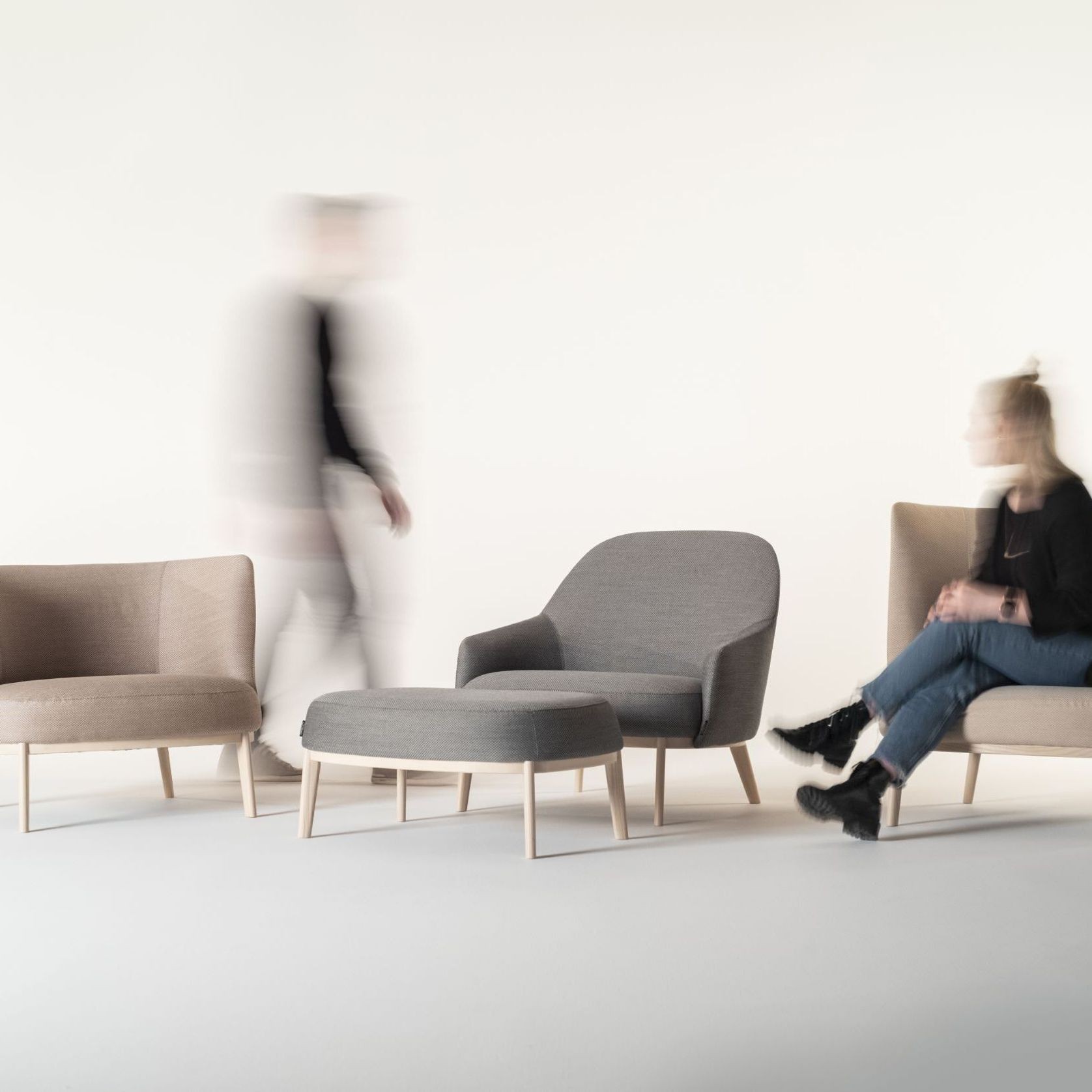 Shift Wood Ottoman by Daniel Debiasi & Federico Sandri gallery detail image