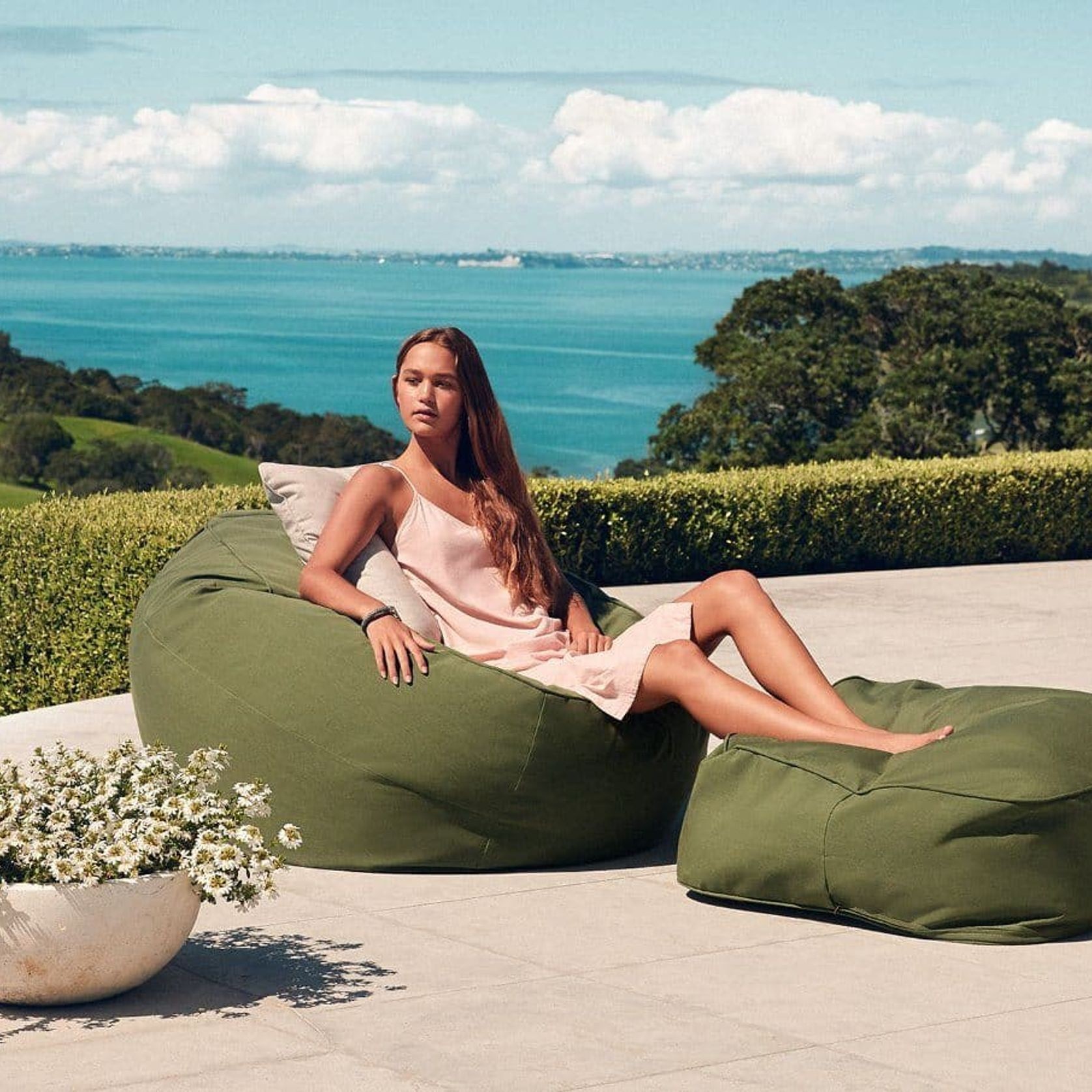 COAST | Marine Bean Ottoman gallery detail image