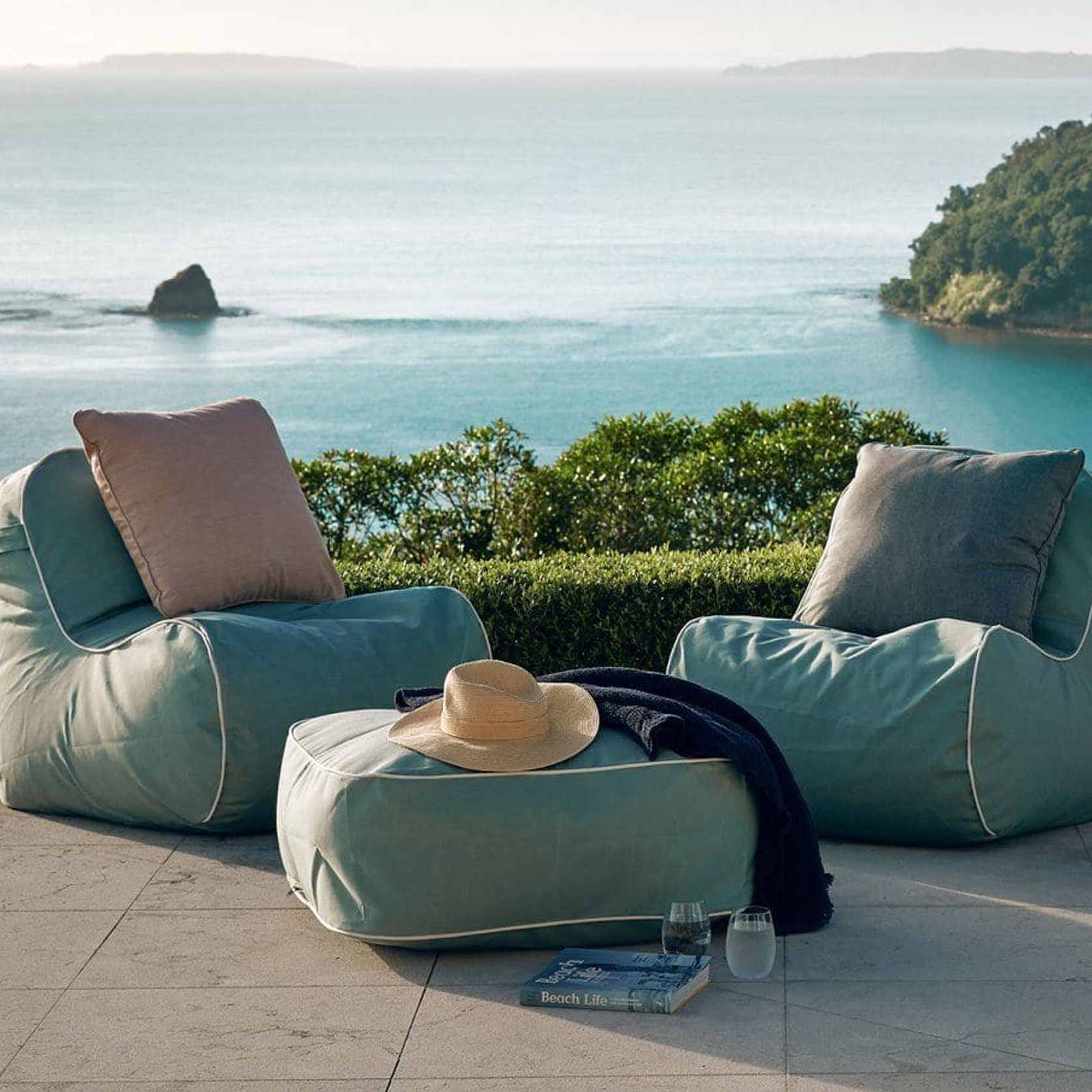 COAST | Marine Bean Ottoman gallery detail image