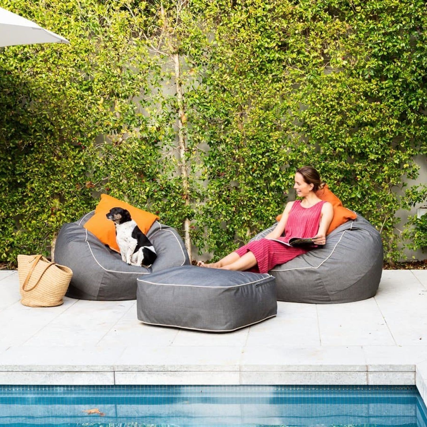 COAST | Marine Bean Ottoman gallery detail image