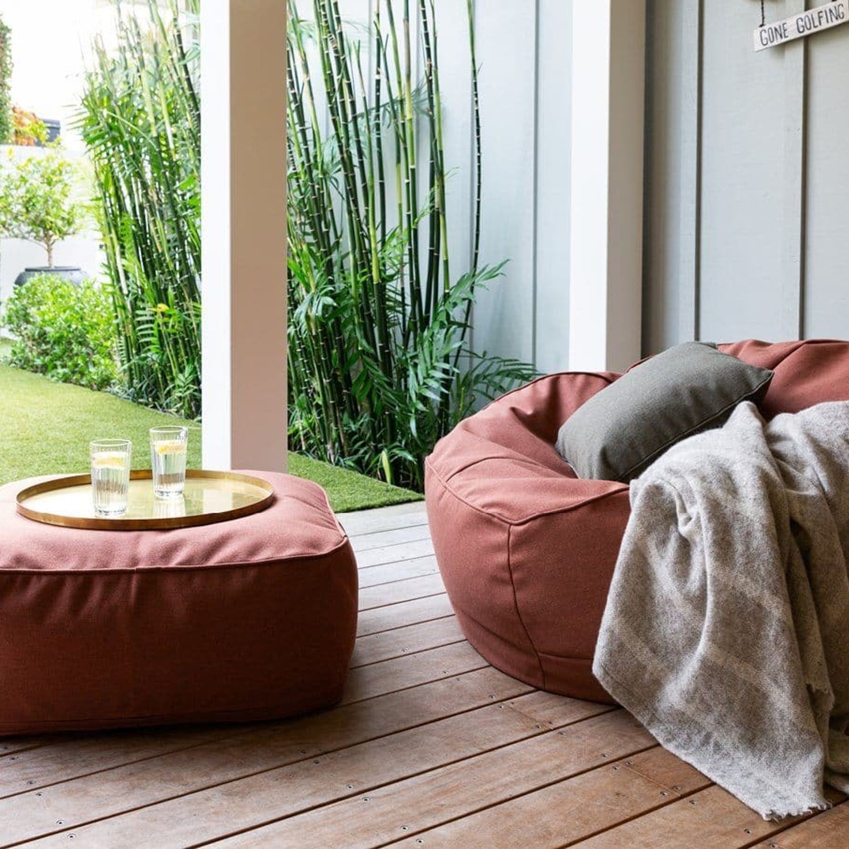 COAST | Marine Bean Ottoman gallery detail image