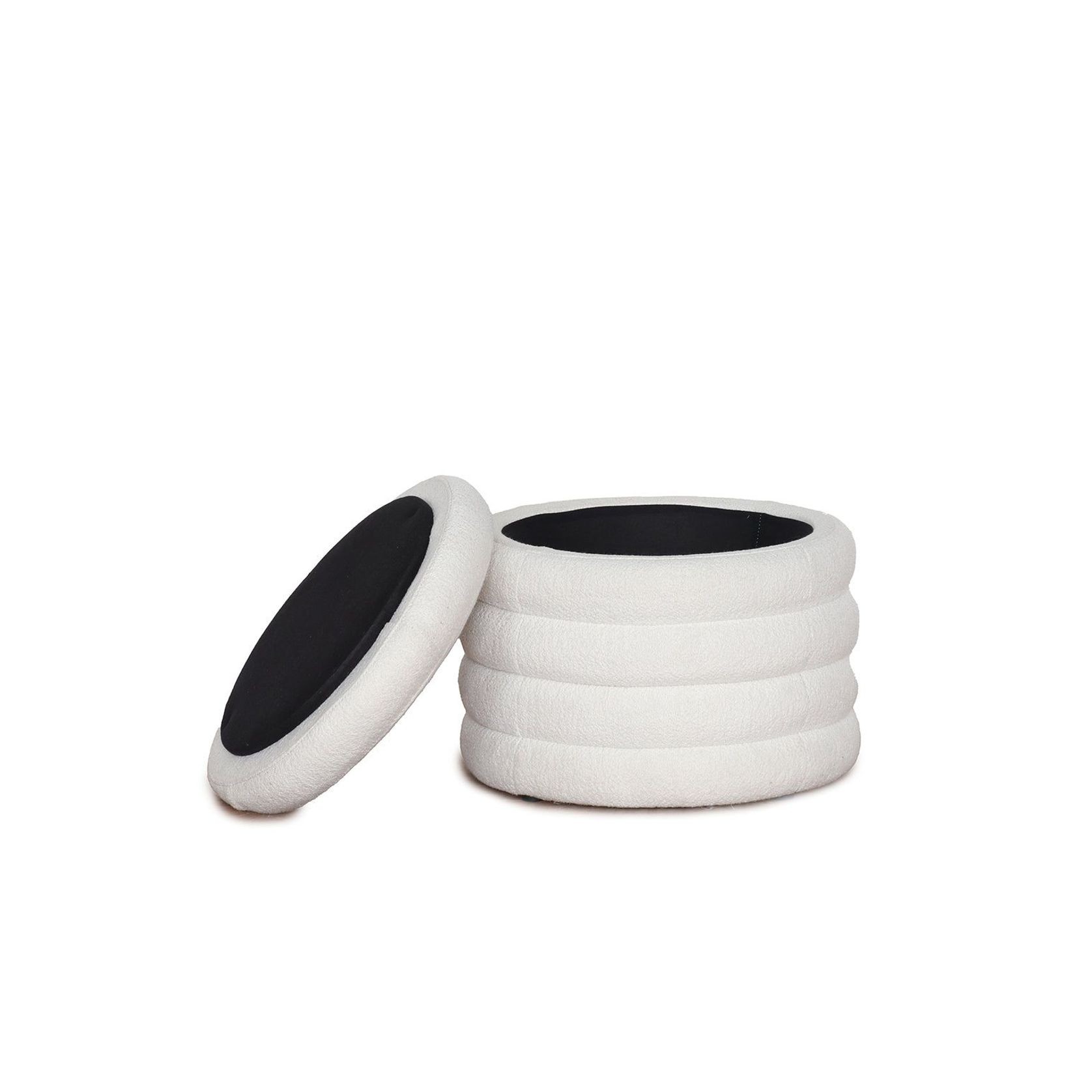 Boucle Roundie Storage Ottoman gallery detail image