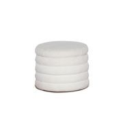 Boucle Roundie Storage Ottoman gallery detail image