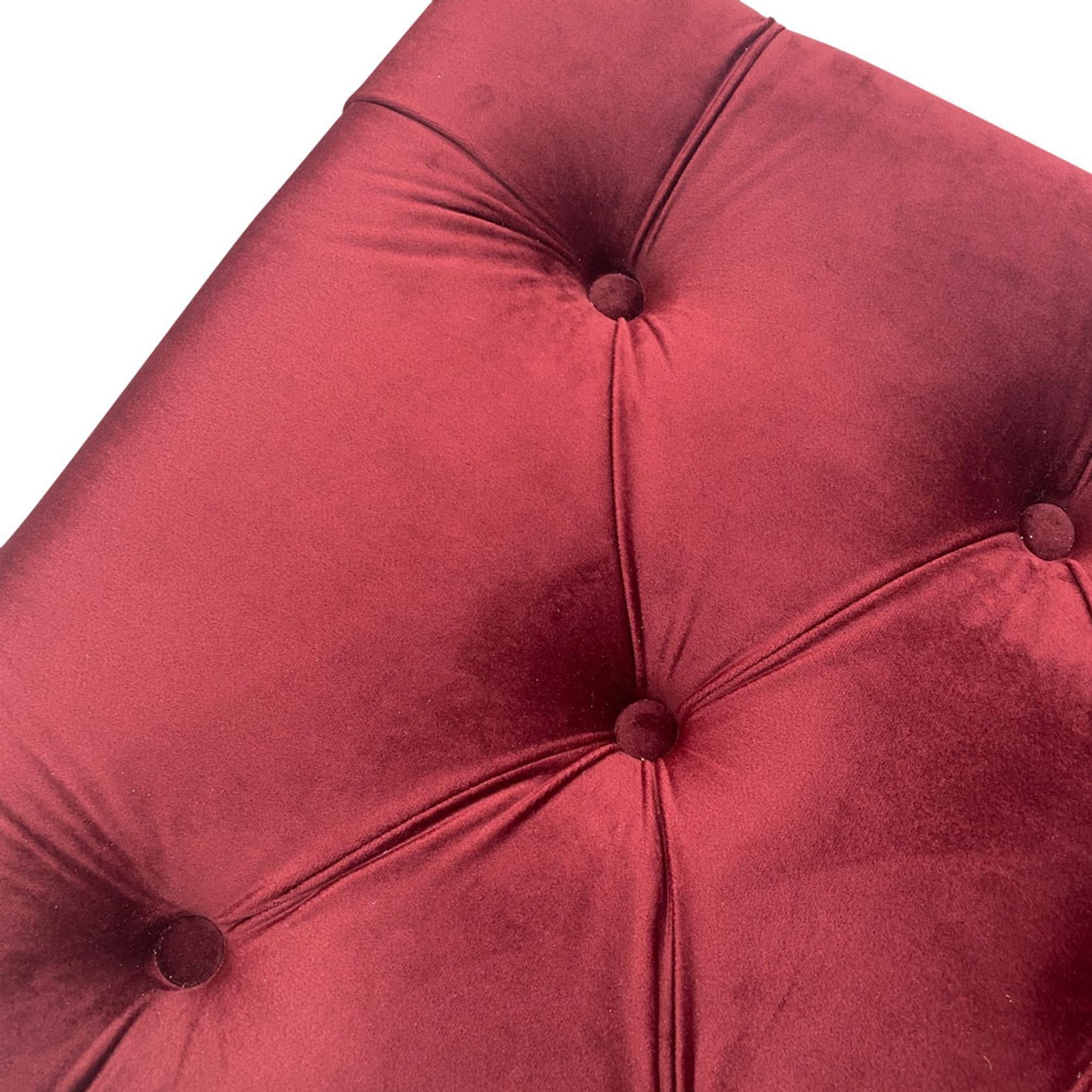 Harrison Rectangle - Dark Red Velvet Ottoman gallery detail image