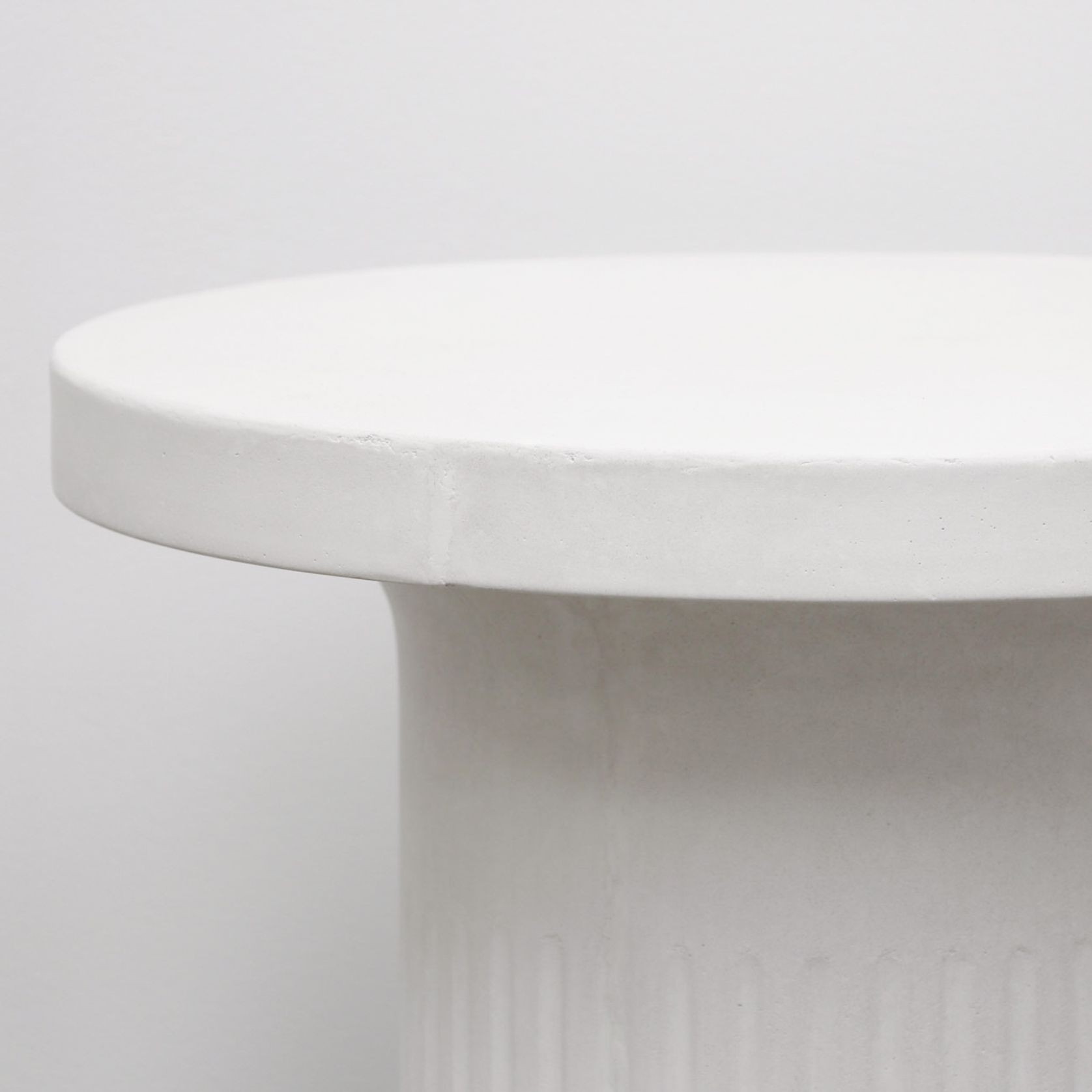 Roma Concrete Side Table - White gallery detail image