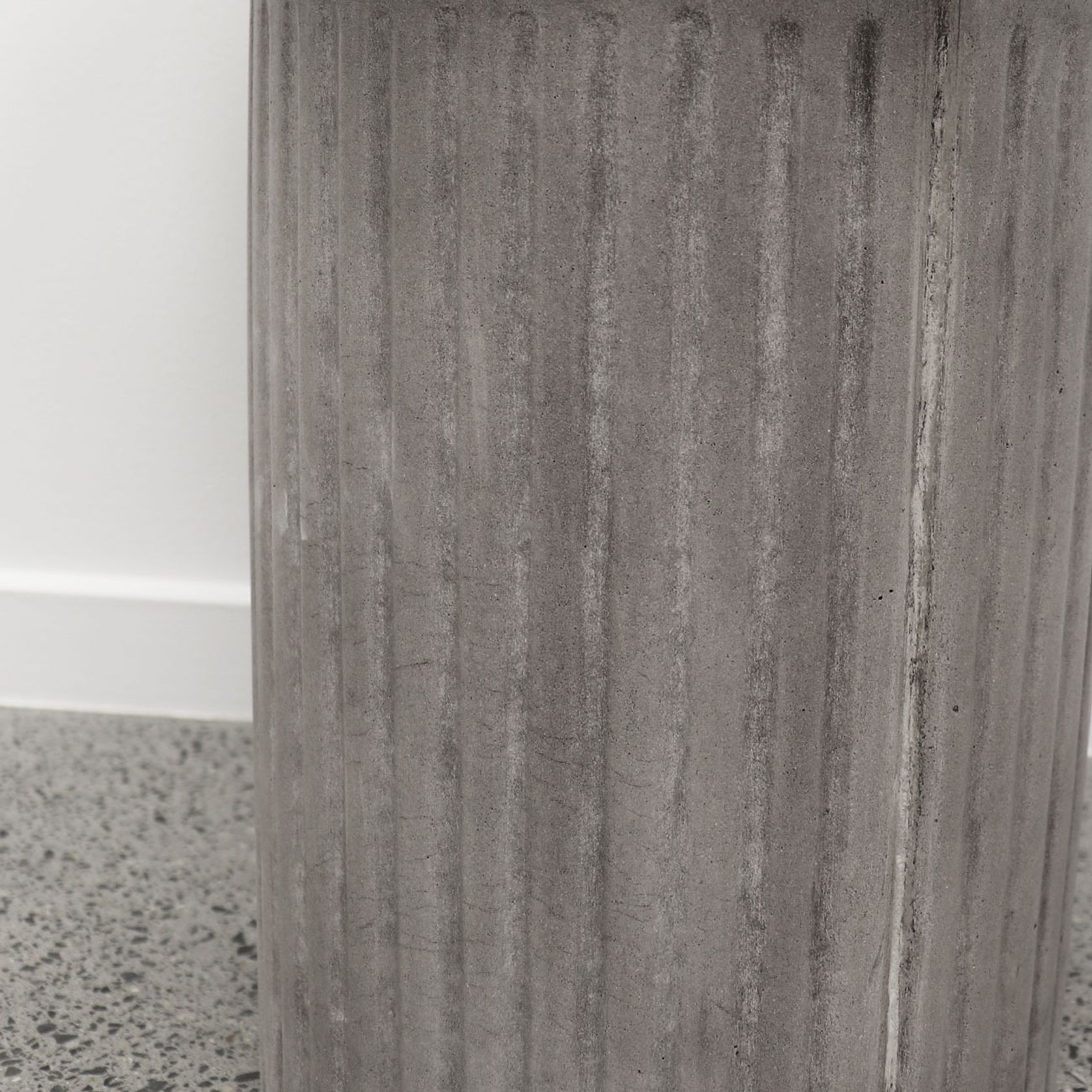 Roma Concrete Side Table - Grey gallery detail image