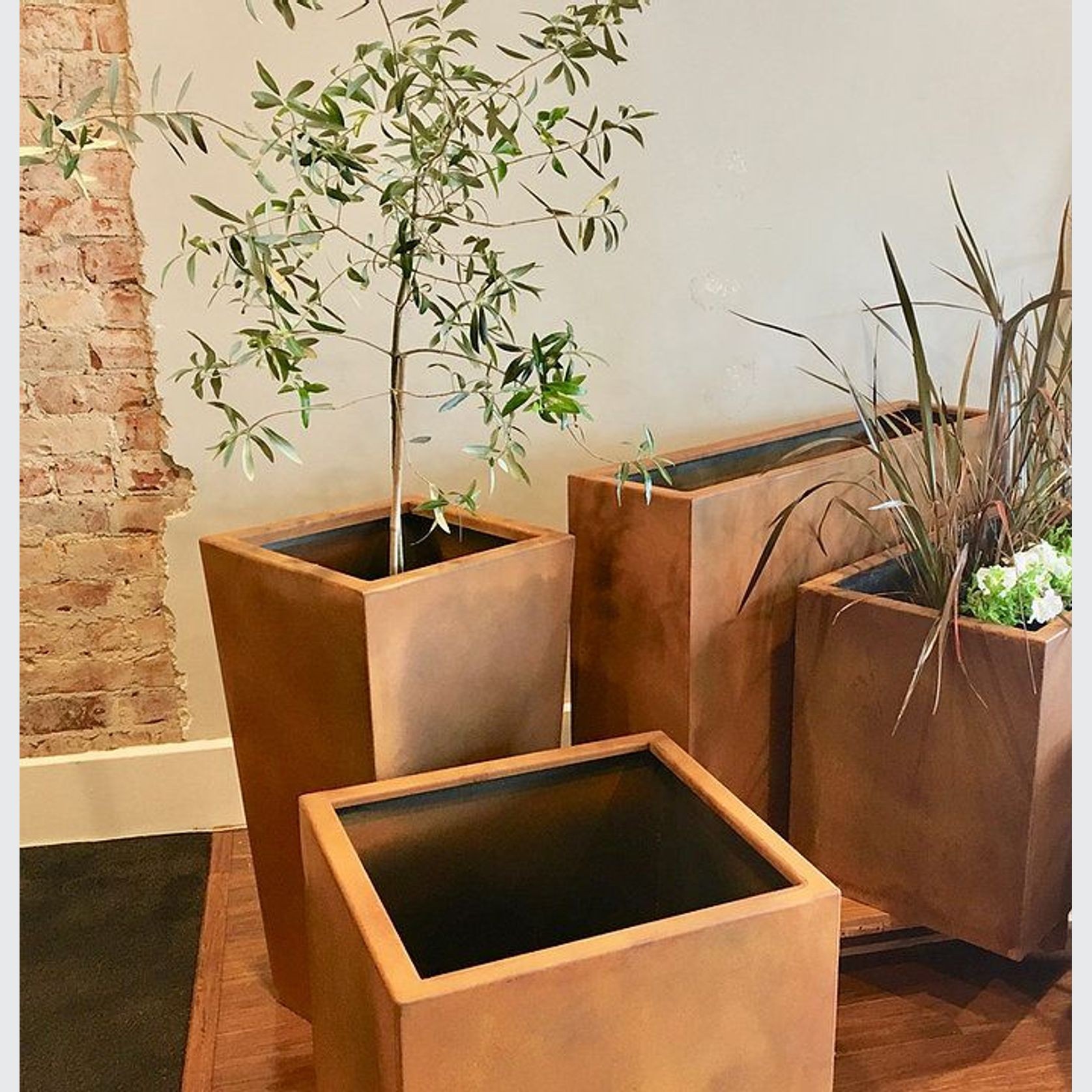 Corten Tapered Column Planter gallery detail image