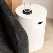 White Concrete Pipe Side Table / Stool gallery detail image