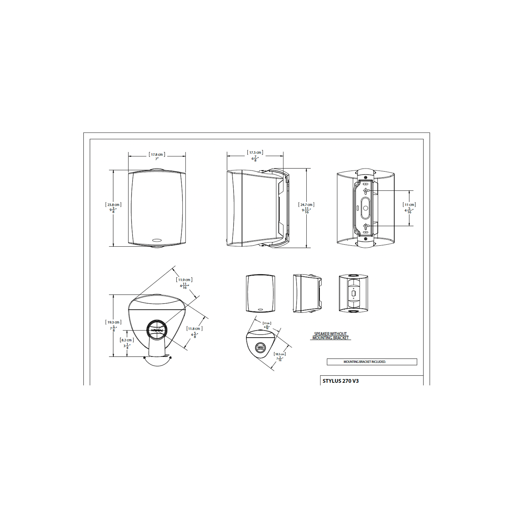 Paradigm On-Wall Speaker Stylus 270 Black gallery detail image