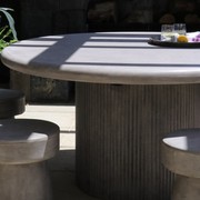 Patras Round Outdoor Concrete Table gallery detail image