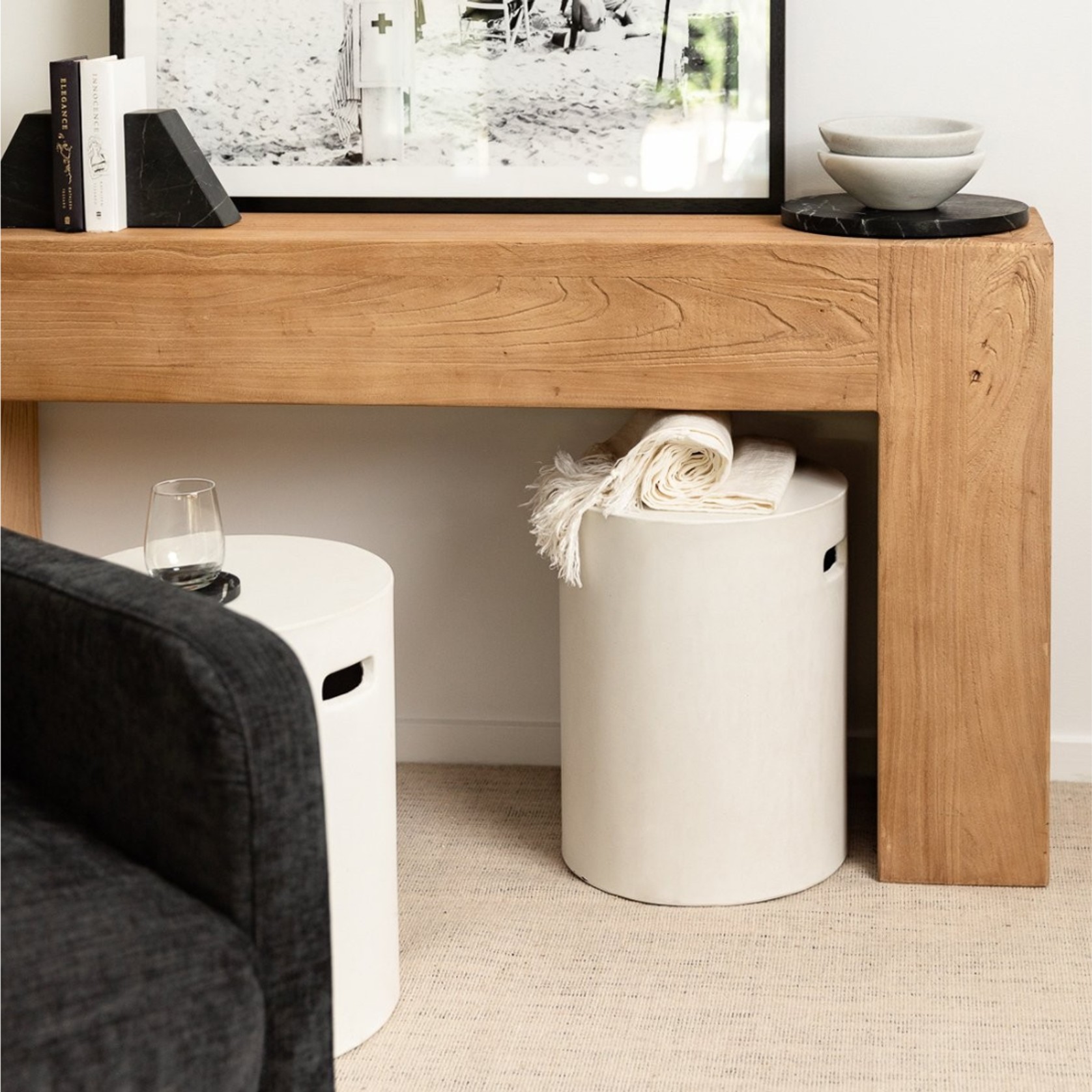 Pipe Concrete Stool / Side Table gallery detail image