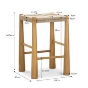 Caliste Woven Rope Barstool, Indoor & Outdoor gallery detail image