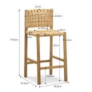 Kyren Woven Rope Counter Stool | Indoor & Outdoor gallery detail image
