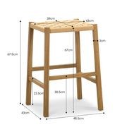 Kyren Woven Rope Barstool, Indoor & Outdoor gallery detail image