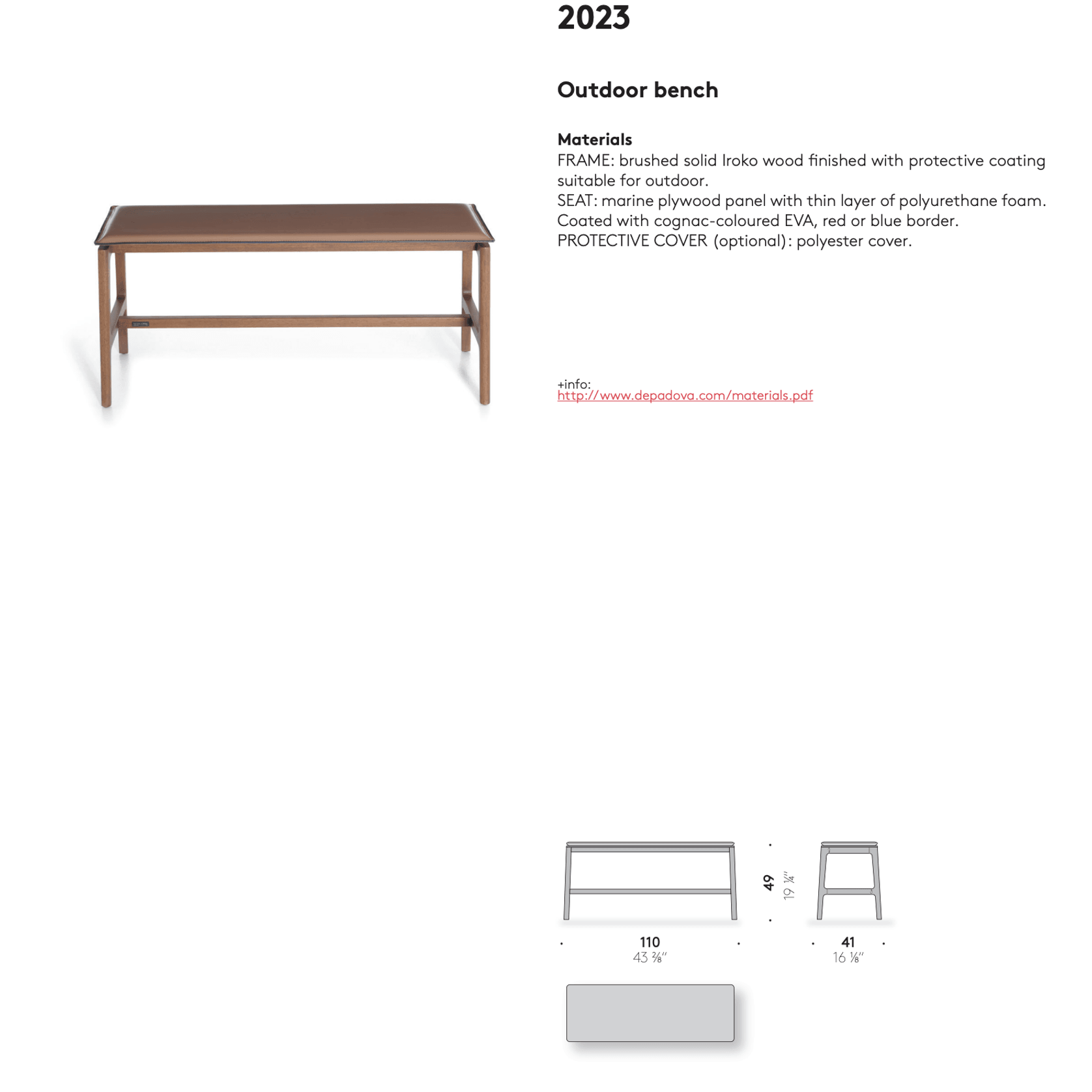 Everyday Life Outdoor Bench by DePadova gallery detail image
