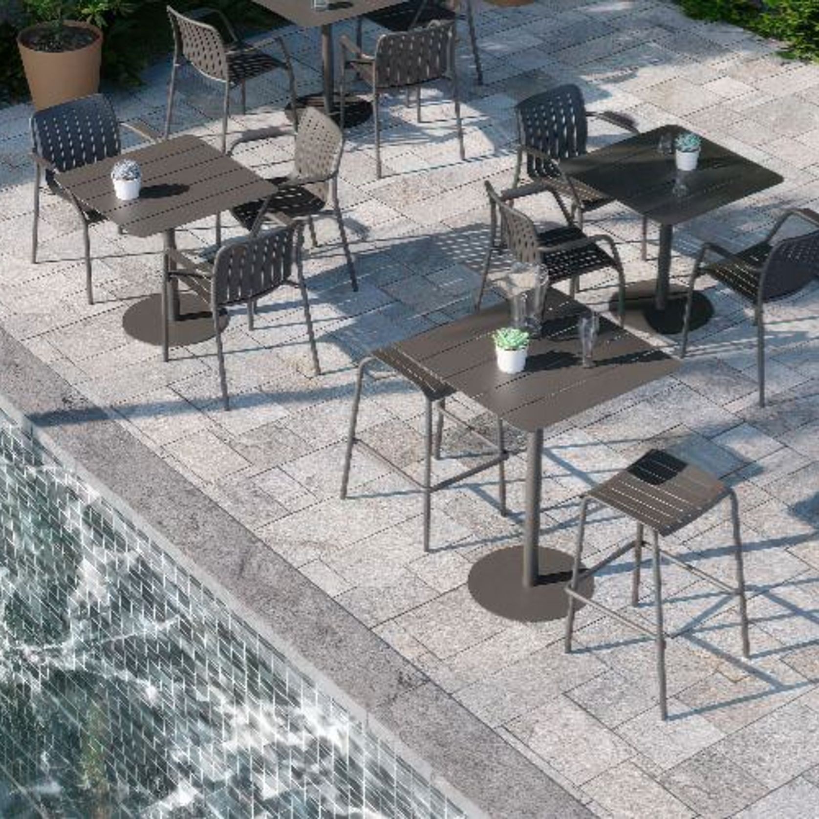 Roku Outdoor Backless Bar Stool gallery detail image