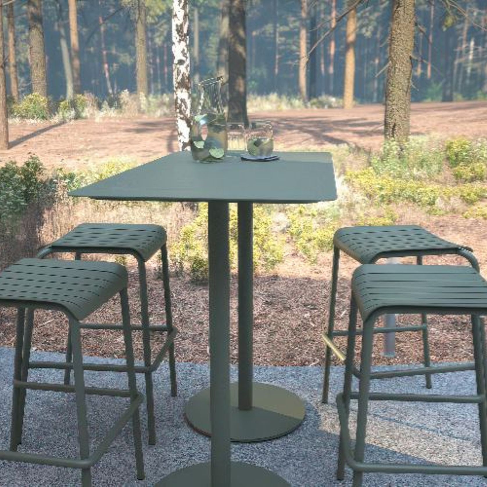 Roku Outdoor Backless Bar Stool gallery detail image