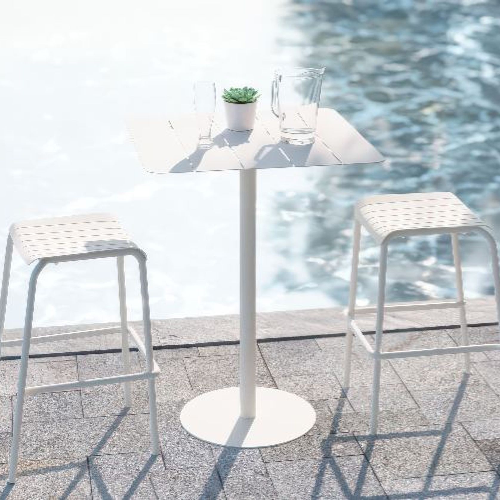 Roku Outdoor Backless Bar Stool gallery detail image