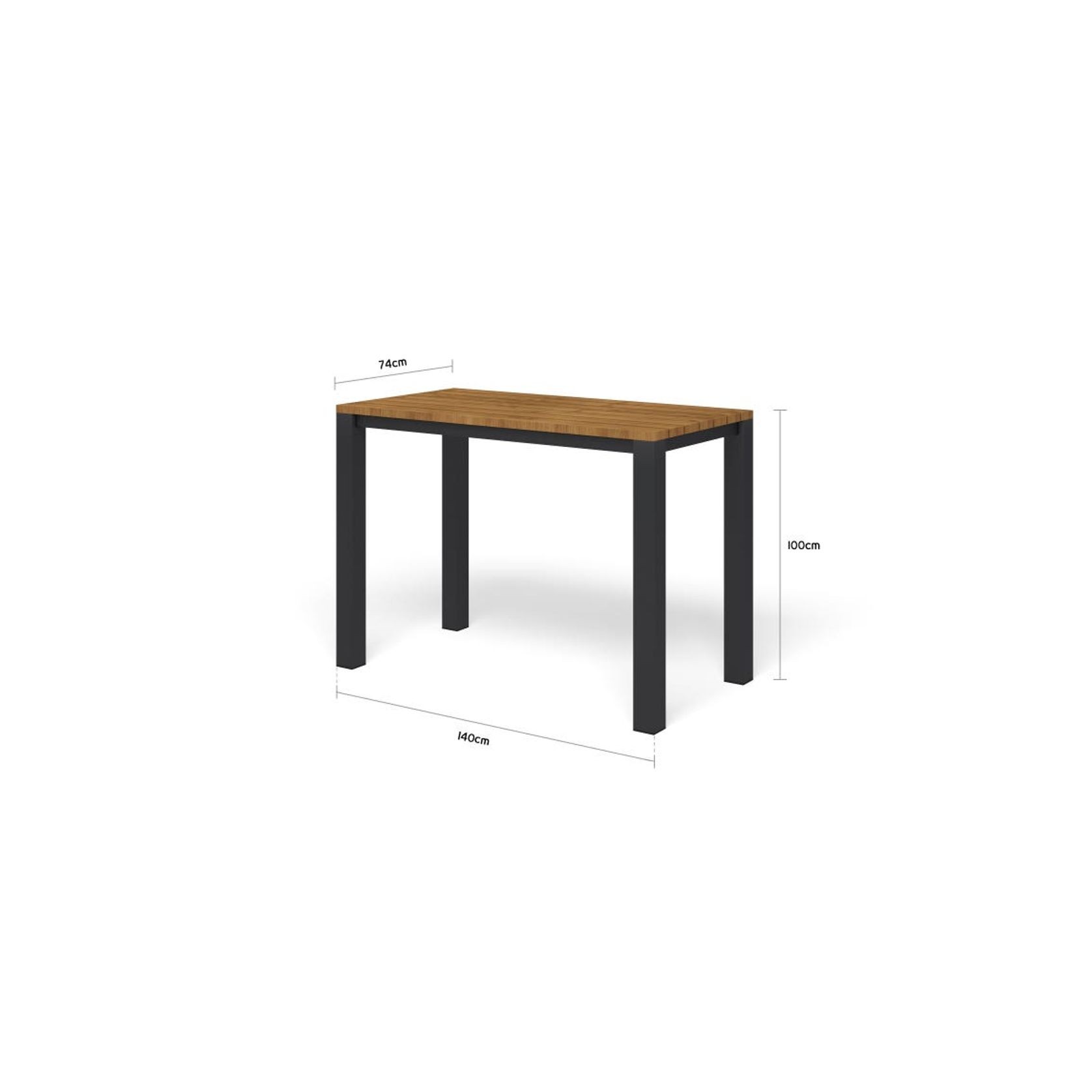 Adele Teak Bar Table with Nivala Bar Chairs 5pc gallery detail image