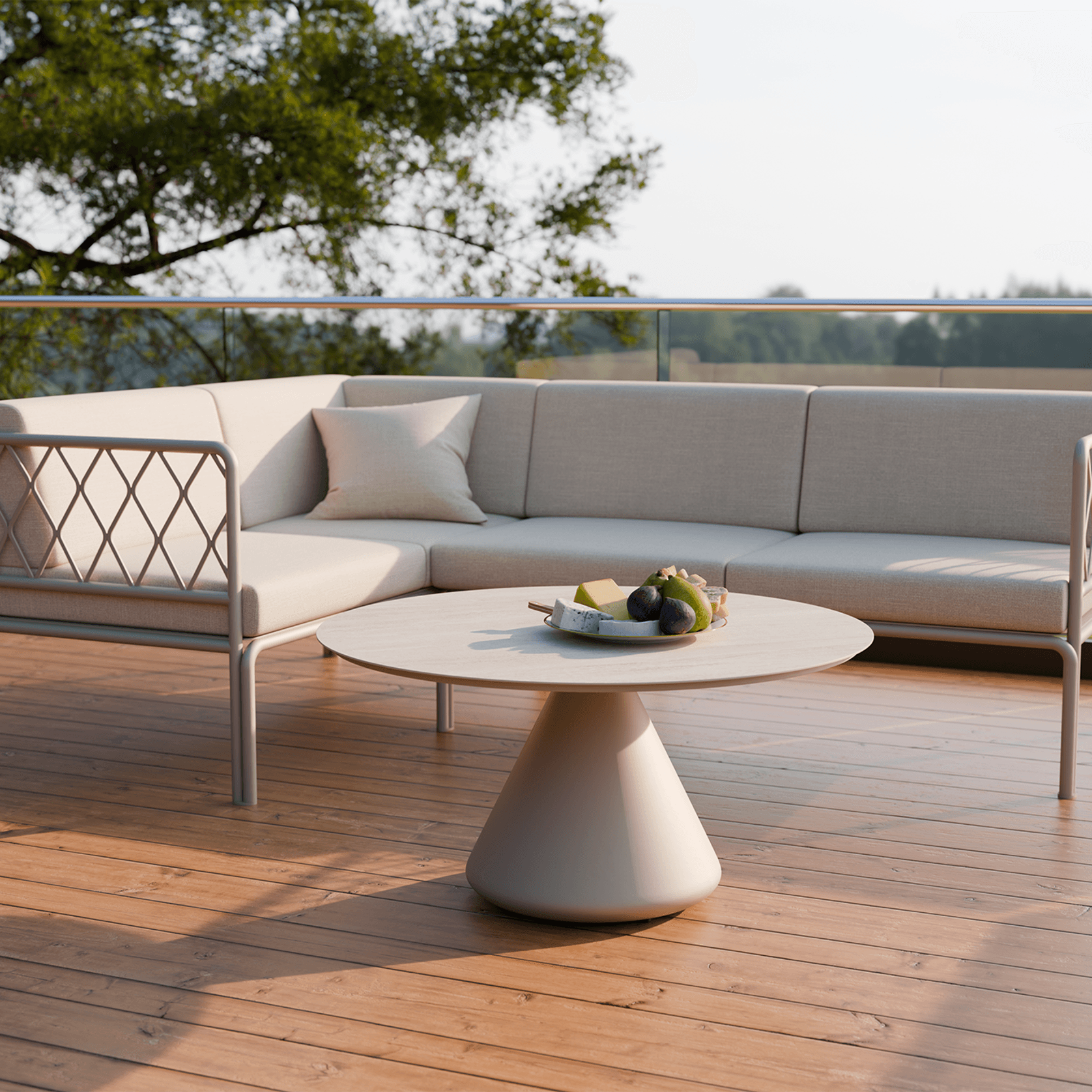 Kora Coffee Table 90cm Dia - CERAMIC - Outdoor gallery detail image